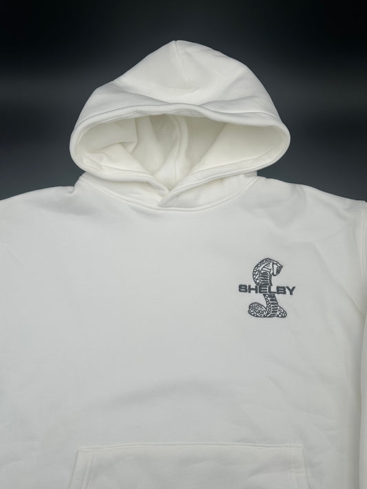 Cobra Embroidered 100% Cotton Heavyweight Oversized Hoodie Car Enthusiast Menswear Pullover Casual - DRVN Apparel