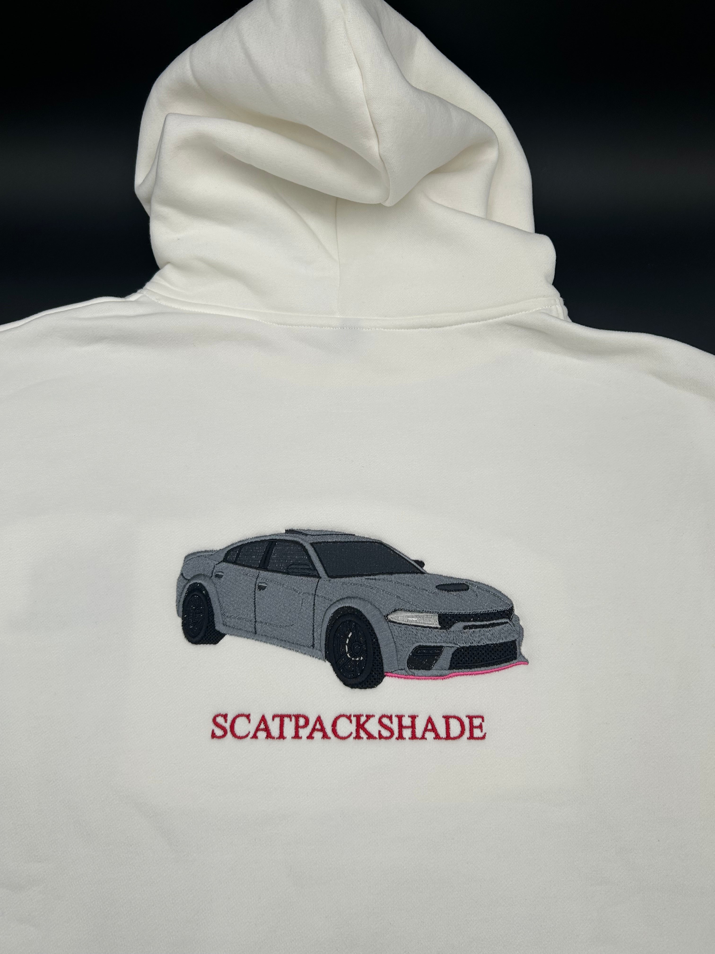 SEE DESCRIPTION Embroidered Car Hoodies 100% Cotton 380 GSM Custom Front Pocket Logo+Large Back Car Design - DRVN Apparel