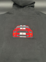 SEE DESCRIPTION Embroidered Car Hoodies 100% Cotton 380 GSM Custom Front Pocket Logo+Large Back Car Design - DRVN Apparel