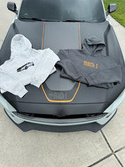 SEE DESCRIPTION Embroidered Car Hoodies 100% Cotton 380 GSM Custom Front Pocket Logo+Large Back Car Design - DRVN Apparel