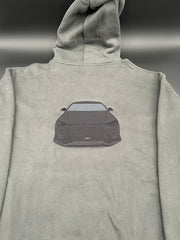SEE DESCRIPTION Embroidered Car Hoodies 100% Cotton 380 GSM Custom Front Pocket Logo+Large Back Car Design - DRVN Apparel